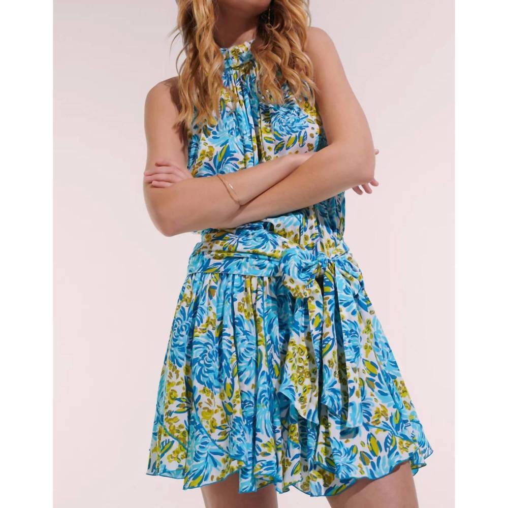 Poupette St Barth Bianca Sky Halter Vacation Resort Boho Mini Dress NWT Medium